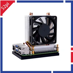 52Pi  Raspberry Pi 5 Ice Tower Plus Cooler Dual-Copper Pipe Heatsink for Raspberry Pi 5