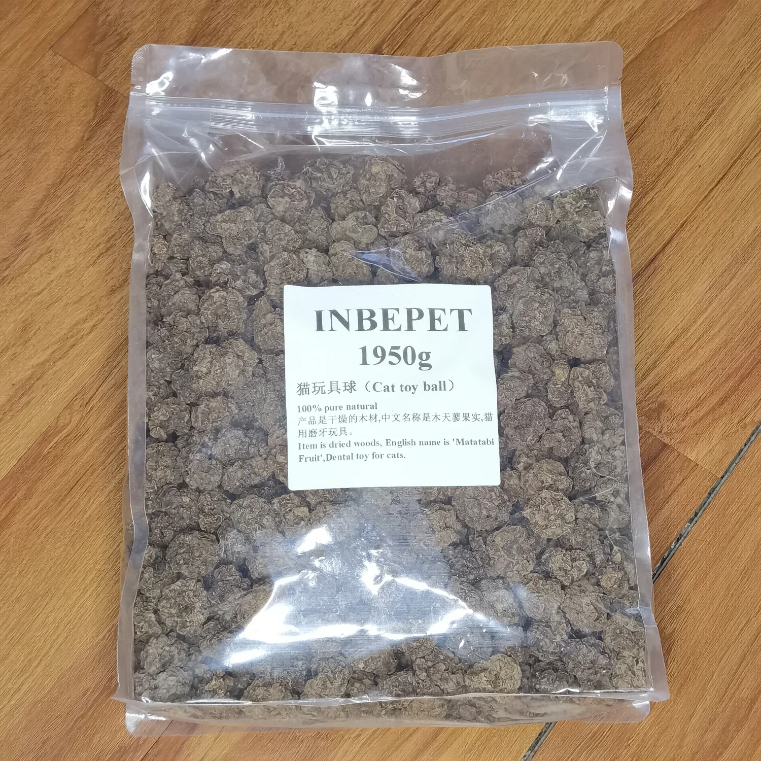 

INBEPET 1000g/1500g/1950g Natural Silvervine Fruit Cat Catnip Dried Polygonum Matatabi Toys Flavor Snacks