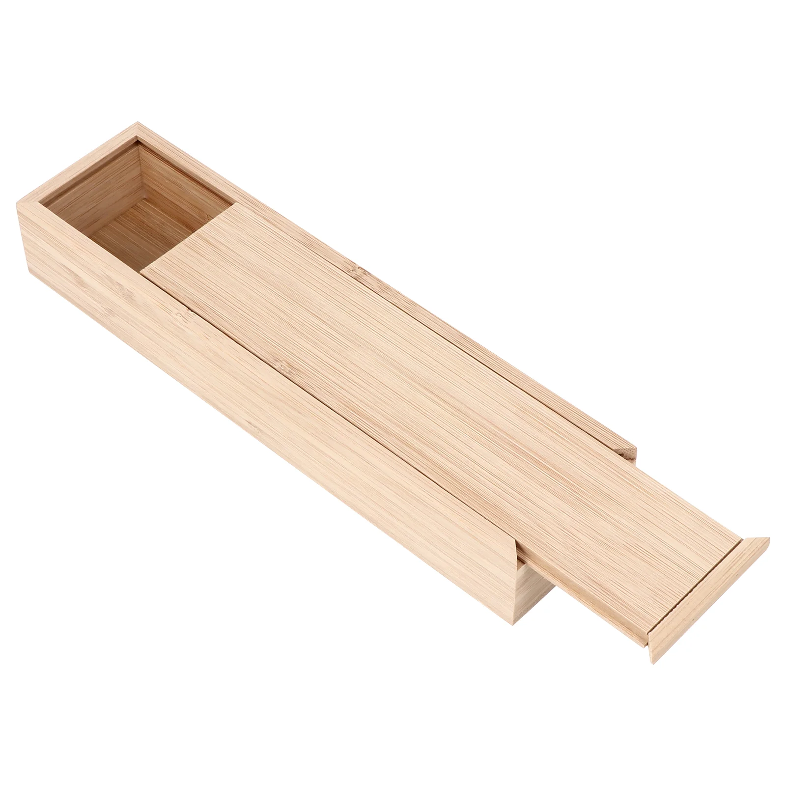 Bamboo Rectangular Meal Tableware Organizer Holder Kitchen Gadget Cutlery Chopsticks Serving Utensils Container Storage Box