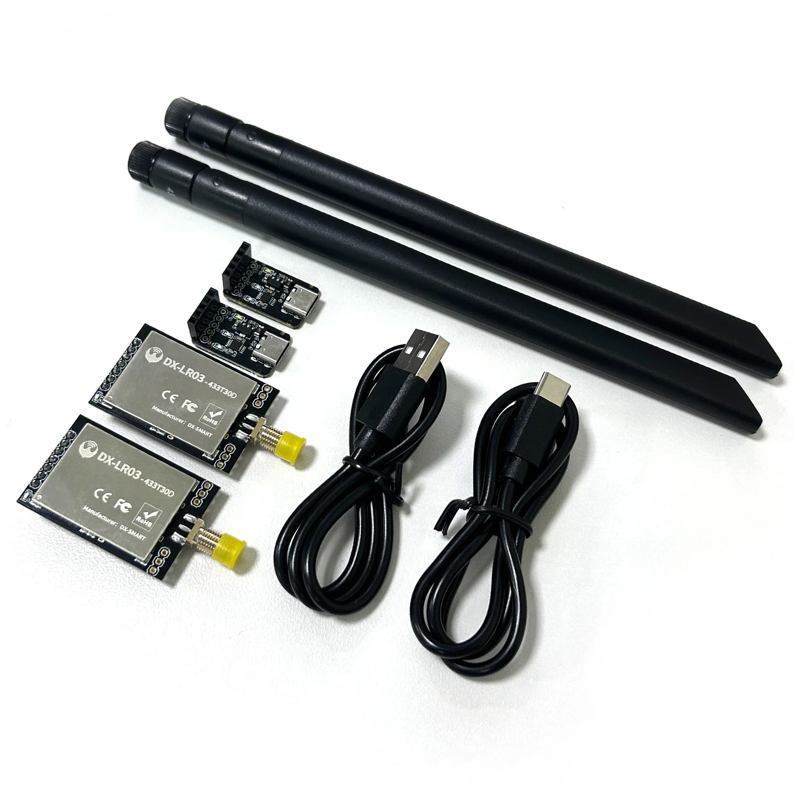LoRa Wireless Module DX-LR03 433MHz 10km Long Range Transceiver with +27dBm Power UART I2C Interface for Smart City Agriculture