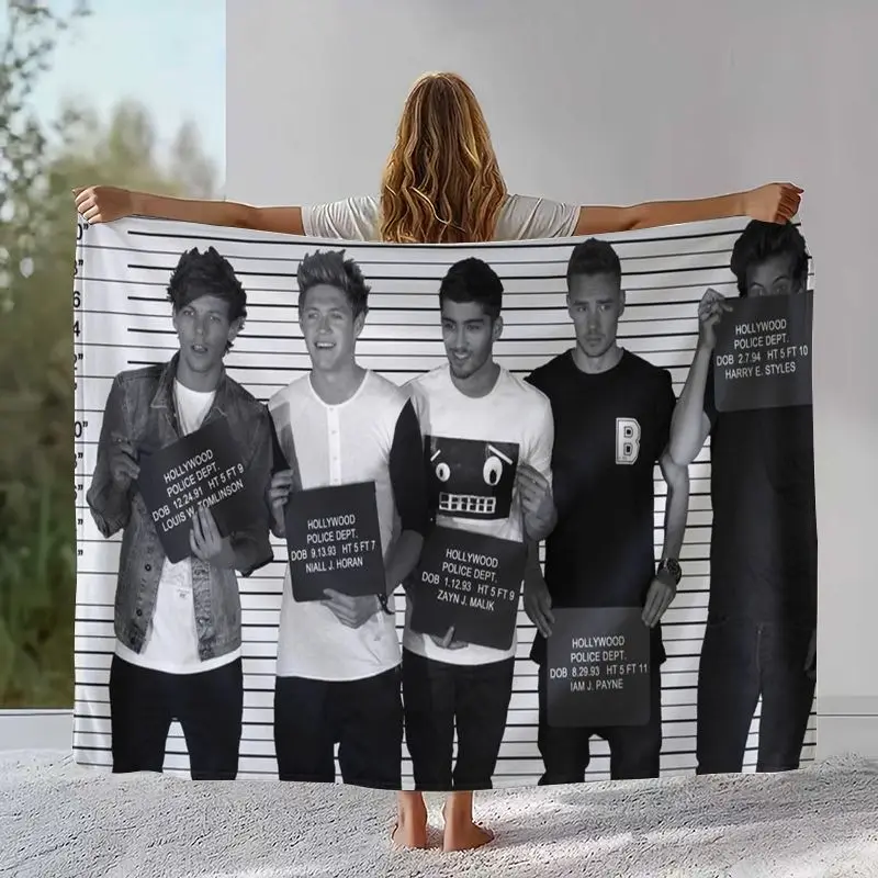 1D One D-Direction Boy Band Soft Flannel Throw Blanket,Cozy Warm Blanket for Bed,Sofa,Living Room,Picnic,Camping,Home Decor,Gift