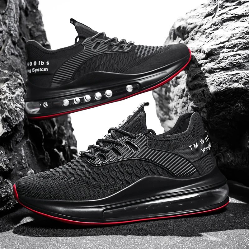 

Мужские повседневные кроссовки на воздушной подушке, четыре сезона, дышащая гоночная обувь на мягкой подошве, легкая скоростная спортивная обувь для студентов