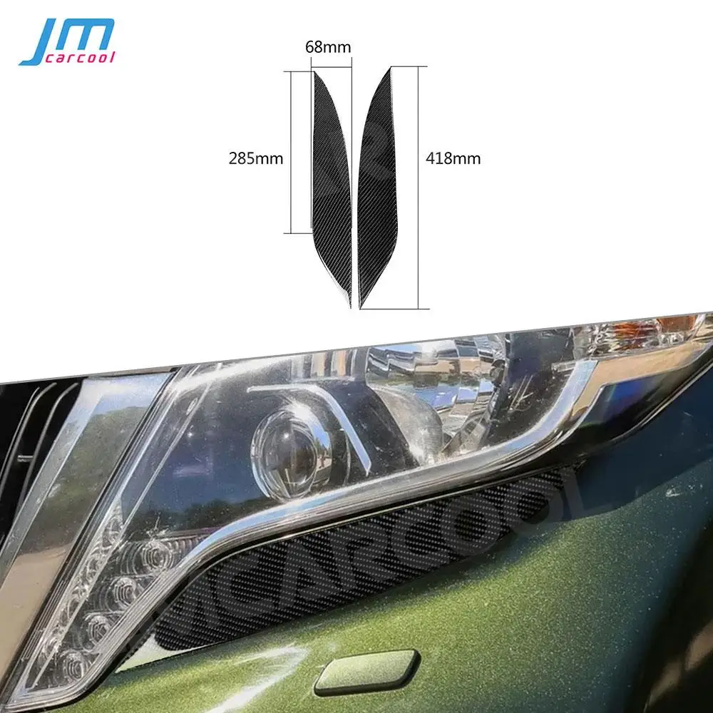 

Car Headlight Front Lamp Carbon Fiber Lower Eyelids Trim Cover Stickers For Toyota Land Cruiser Prado 2014-2017