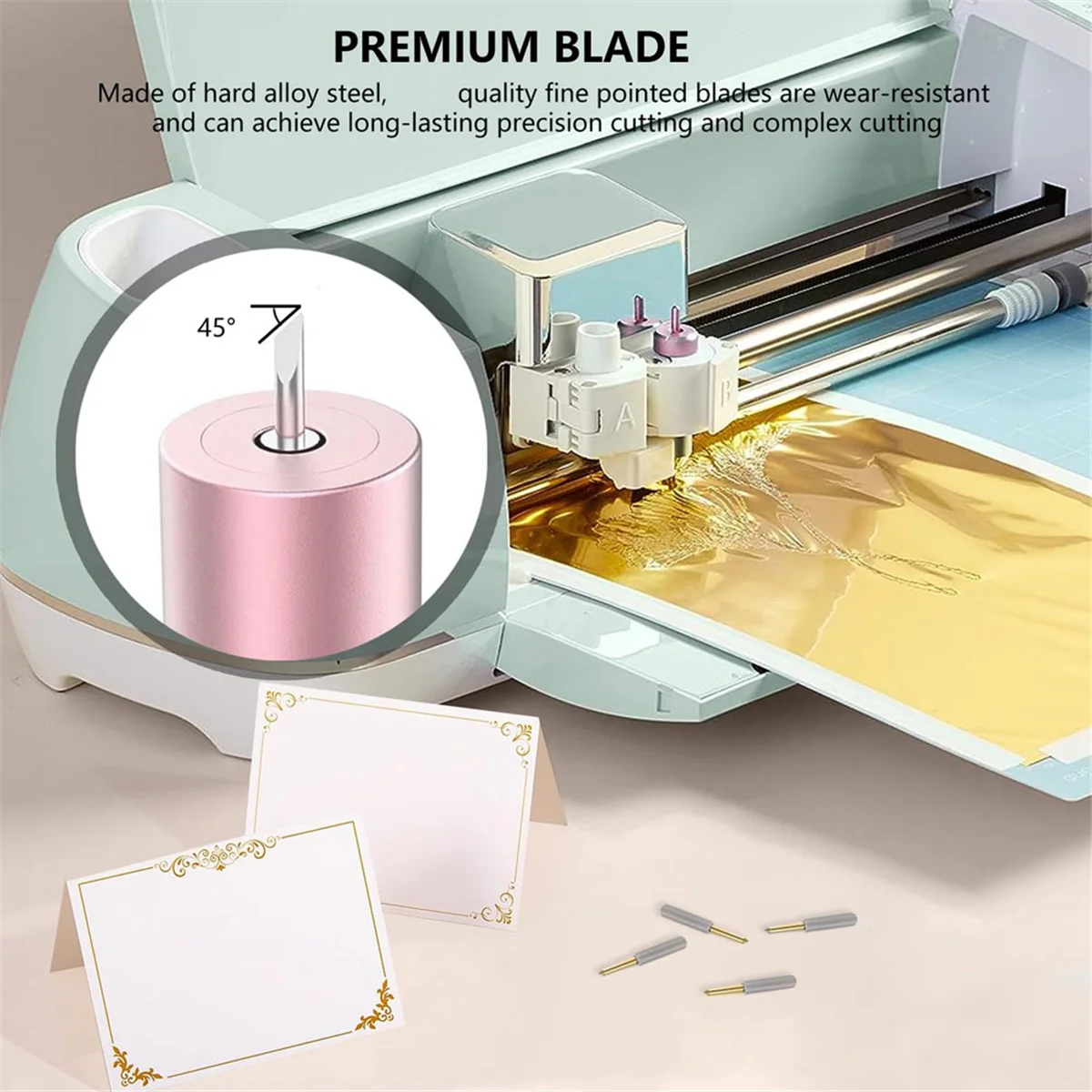 ใบมีดปลายแหลมแบบพรีเมี่ยม20ชิ้นใช้ได้กับเครื่องทำ cricut 3/ผลิต/สำรวจ3/สำรวจอากาศ2/หนึ่ง/ร่วมลงทุน