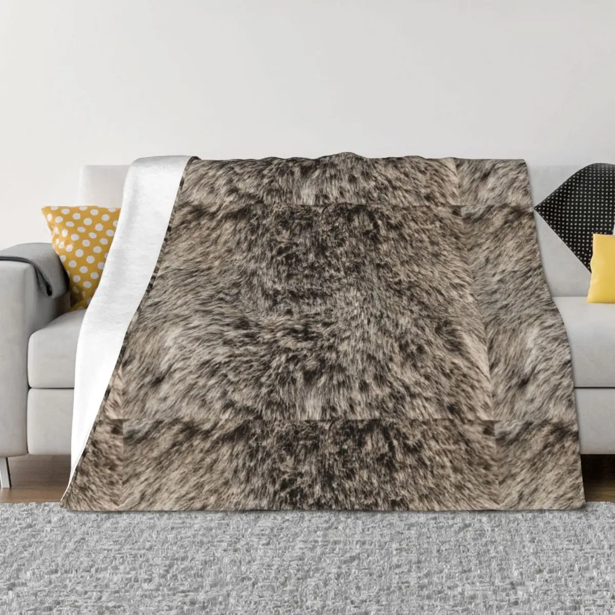 

Faux Fur Texture Throw Blanket Bed warm for winter Thermals For Travel for winter Blankets