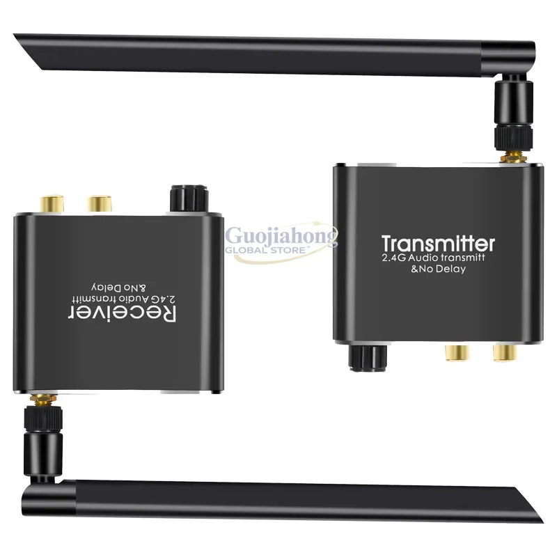 2026 HOT RCA wireless audio extender 50M meters, transceiver 2.4G WIFI audio transmission AUX 3.5mm low latency