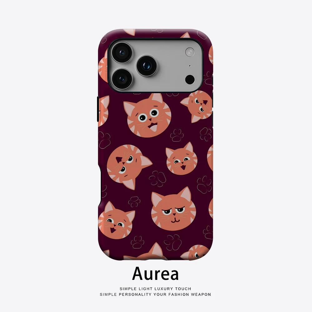 Peach Cat Parade Handyhülle für magnetische Handyhülle für iPhone 17 16 15 14 13 Pro Max Plus, einzelne doppelschichtige robuste Hülle
