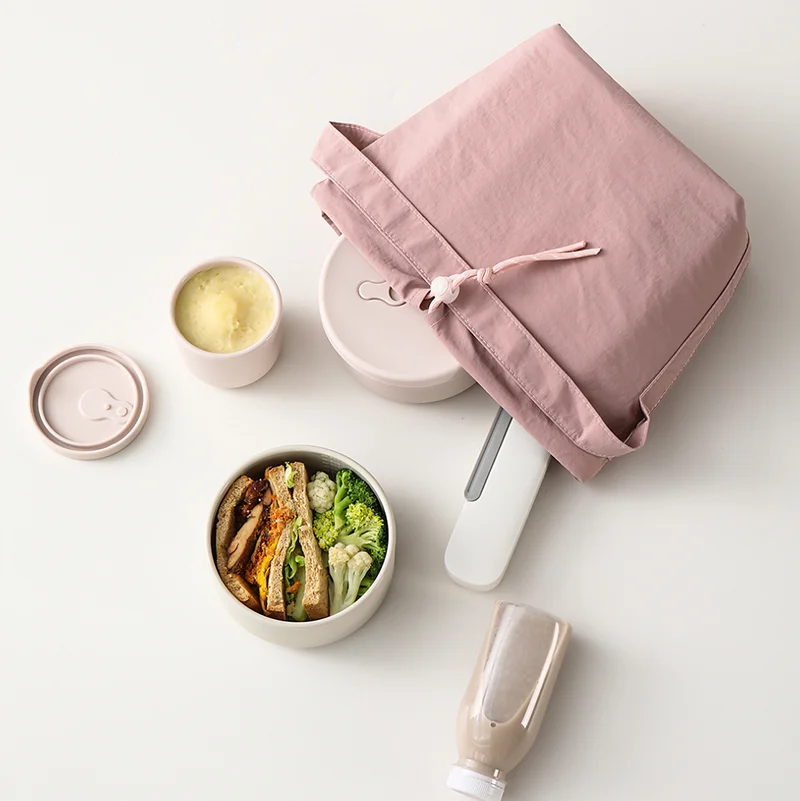 Isolierte Lunchbox-Tasche, tragbar, handgehalten, große Kapazität, Pendler-Lunchbox für Studenten, Büroangestellte – Detail 12