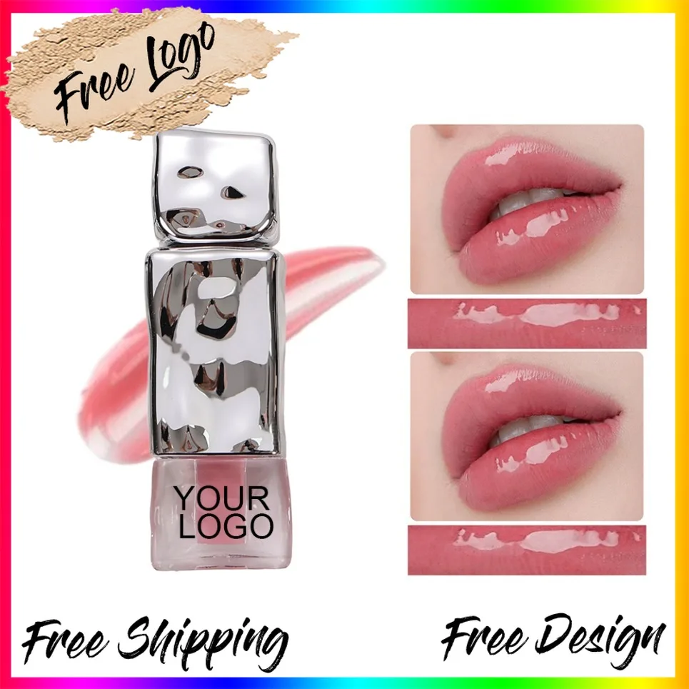 

Silver Tube Peptide Tinted Lip Balm Arnica Lip Oil Private Label Ultra Moisturizing Gel Lipgloss Custom Logo Vegan Makeup
