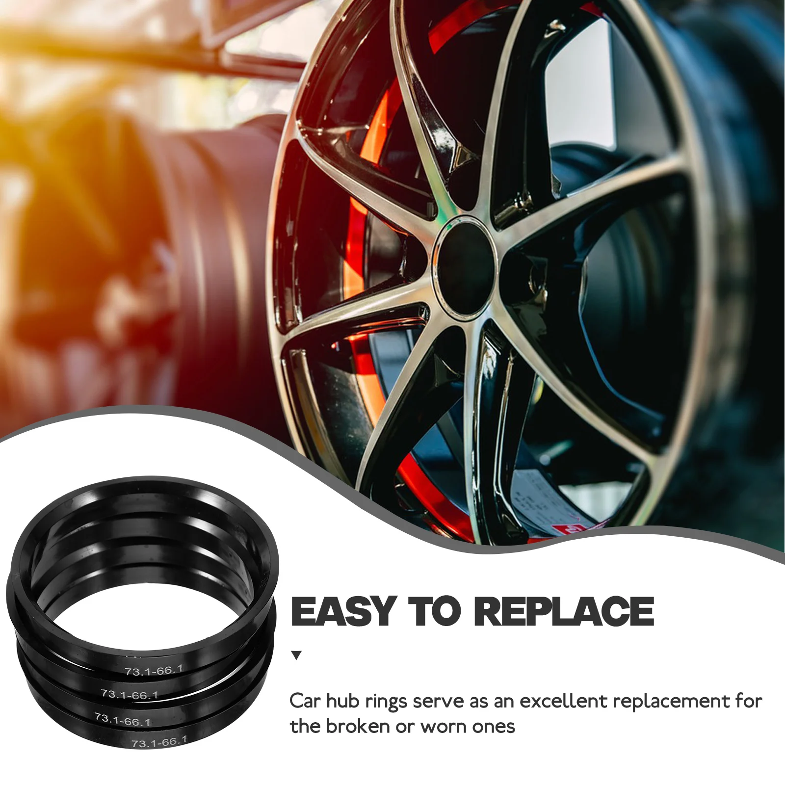 

4 Pcs Wheel Hub Rings Hub Centric Metal Car Decorations Durable Reduction Lightweight Storage Solution