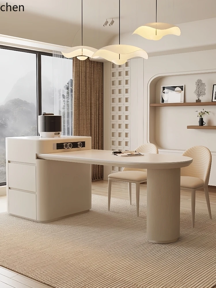 

ZML retractable island table integrated simple household new high-end rock slab guide table