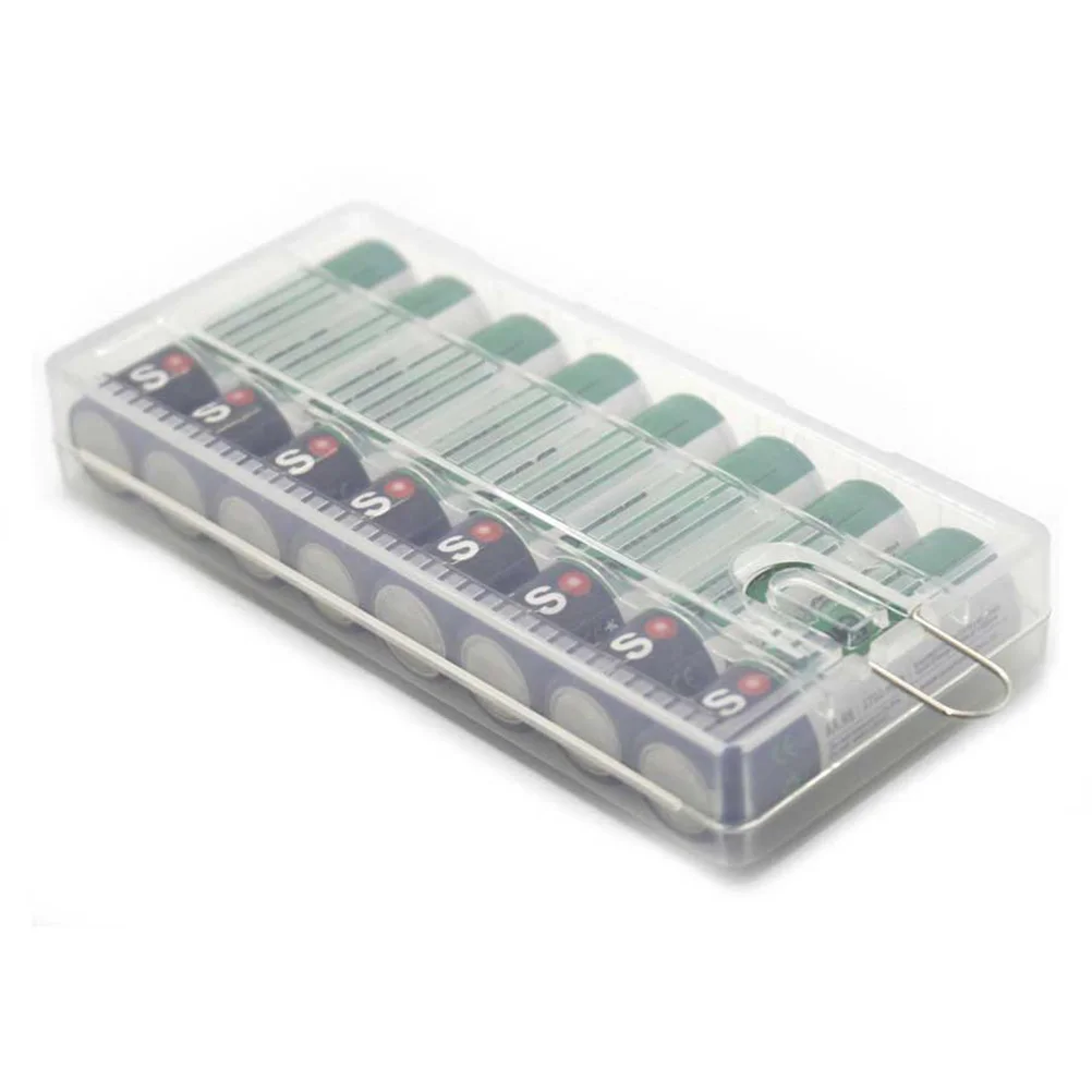 

Storage Box Clear Protective PP Plastic Suitable for No5 Aa Batteries 8 Capacity Holder Storage Organizer