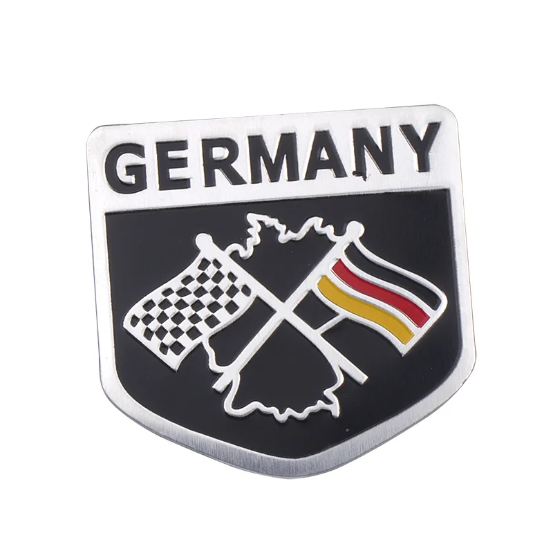 3D Aluminum Germany Flag Badge Auto Car Body Tail Trunk Decoration Stickers Motorcycle Automobile Modification Decal Accessories