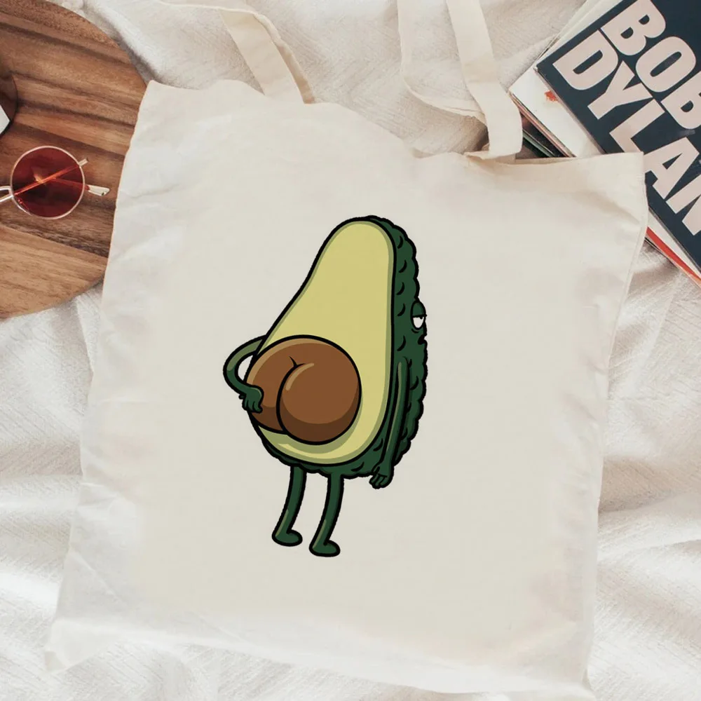 Avocado shopping bag recycle bag shopper grocery shopper canvas bolsa bag jute shoping sacola net sacolas