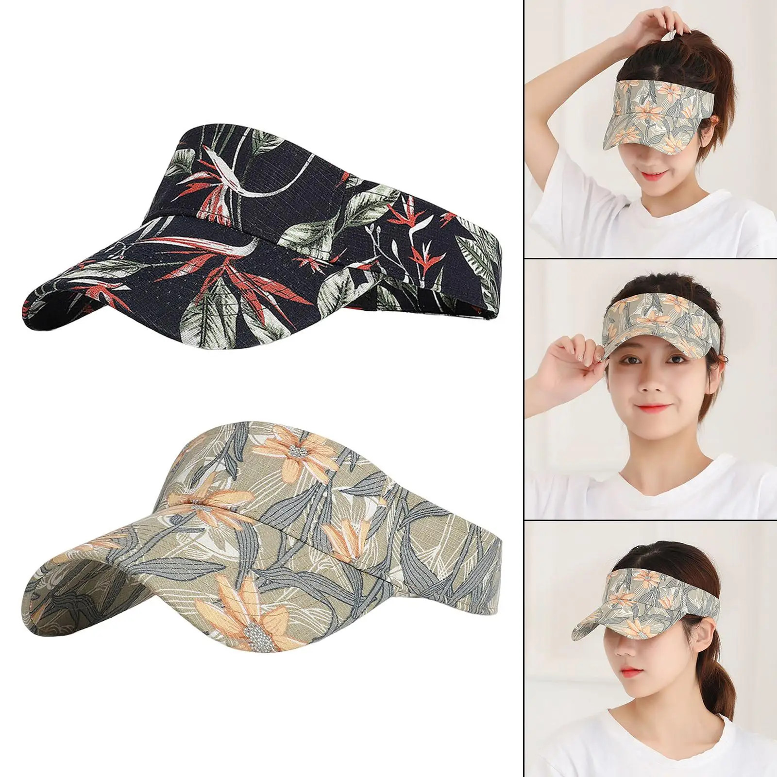 Sun Visor Hats Women Adjustable Protection Outdoor Sports Golf Running Sun