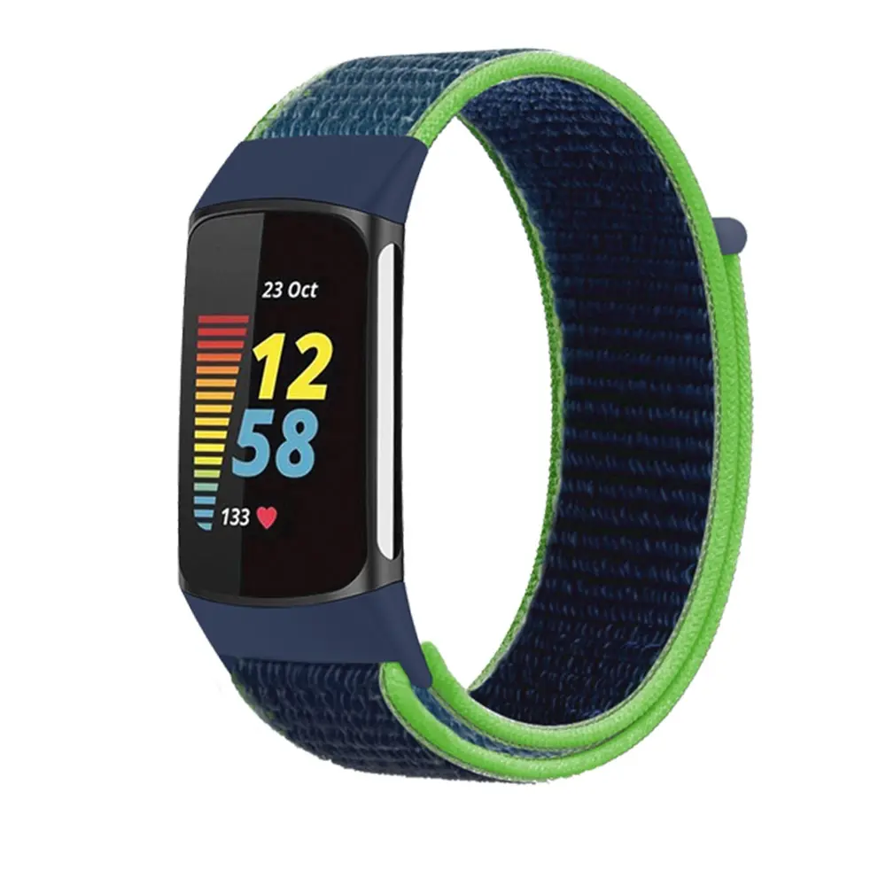 Bracelet Boucle en Nylon pour Fitbit Charge 6 5, Original Smart Sports, Confortable, Respirant