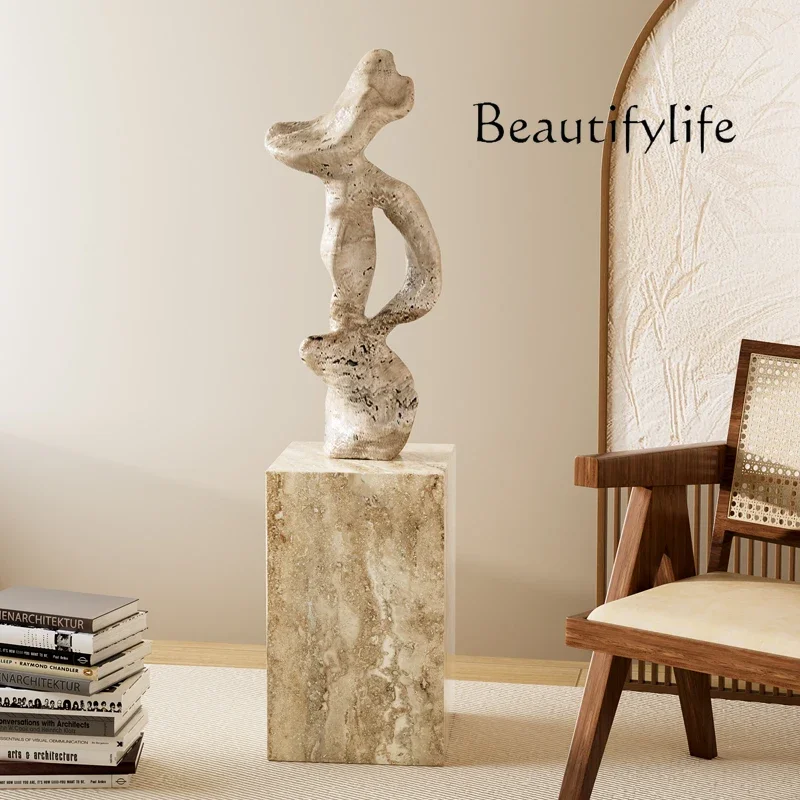 B Japanese-style Wind Art Abstract Sculpture Floor-to-ceiling Ornament High-end Living Room Entrance Hotel Soft Decorati