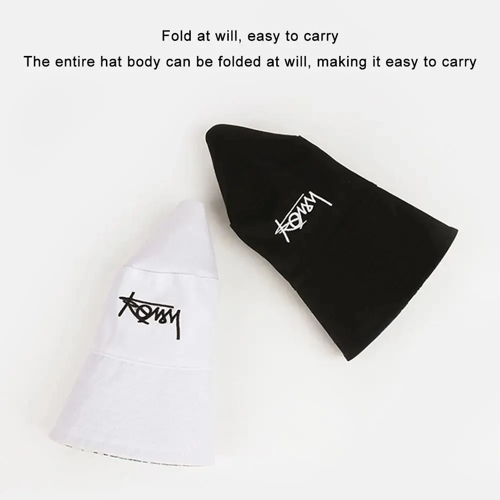 Double sided fisherman hat for men and women, spring and summer style bucket hat, small face, sun visor hat, basin hat view 4