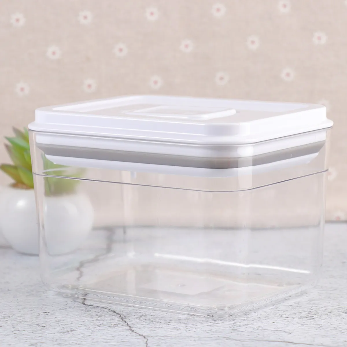 1Pcs Baby Milk Powder Container Press-Sealed Portable Storage Box Rice Flour Baby Formula Dispenser 1000Ml White Safe Non-Smell