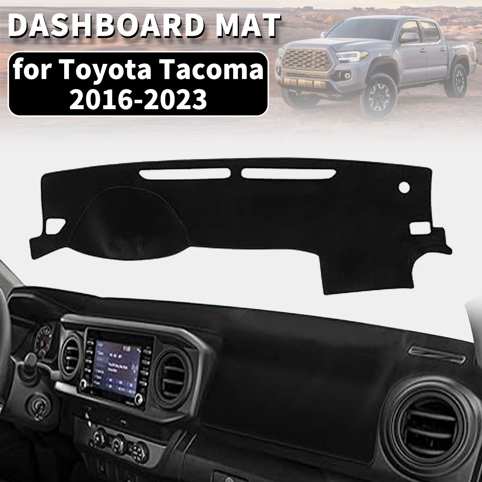 

for Toyota Tacoma 2016 2018-2023 Dashmat Dashboard Cover Dash Mat Anti-UV Sun Shade Carpet Pad Car Styling Accessories Protector