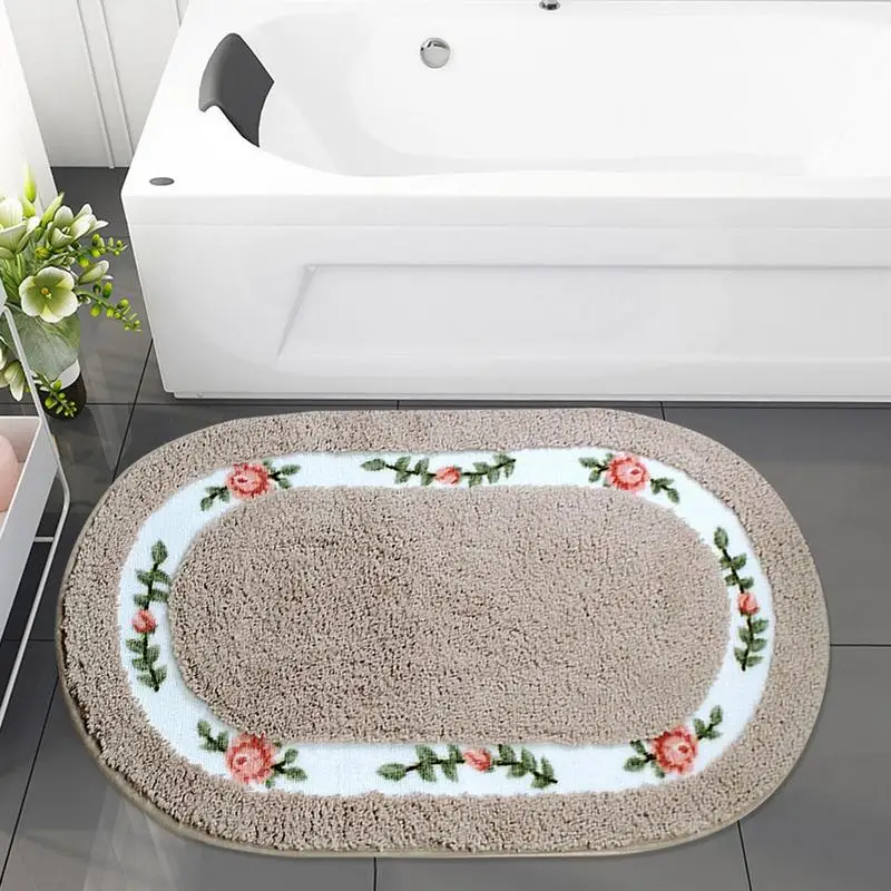 Water Absorbent Bathroom Non Slip Entrance Bathroom Rug Anti Skid Soft Quick Dry Bedroom Floor Mat Spring Kitchen Carpet Mat