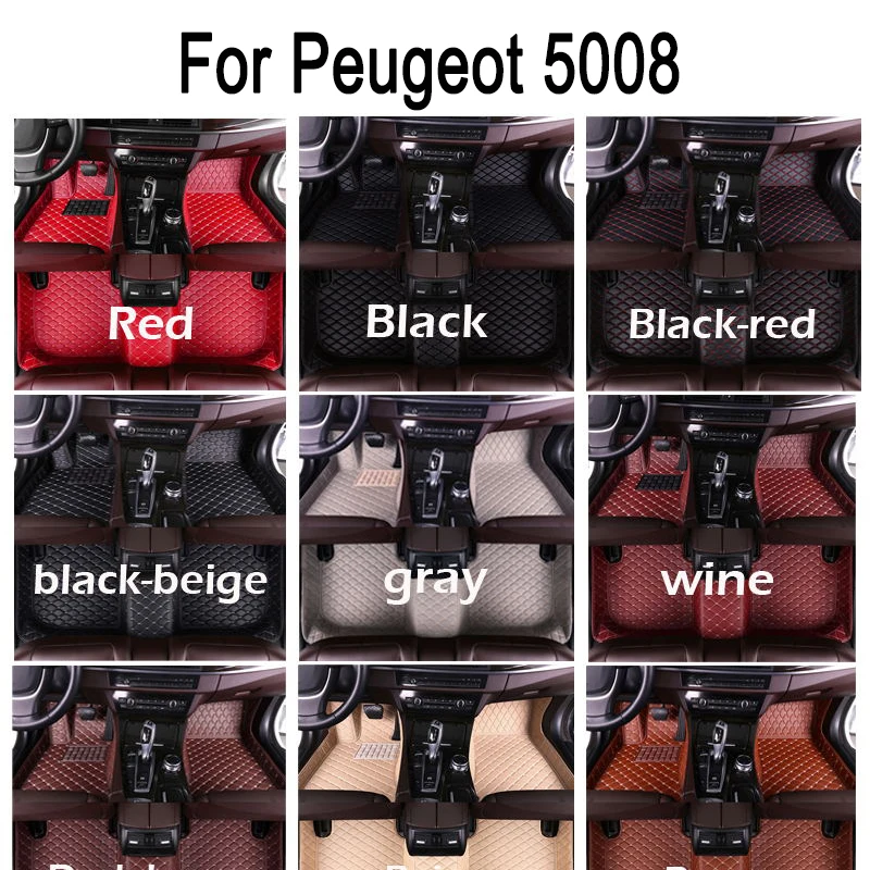 

Car Floor Mats For Peugeot 5008 Seven Seats 2017-2023 18 19 20 21 22 23 Custom Interior Accessories