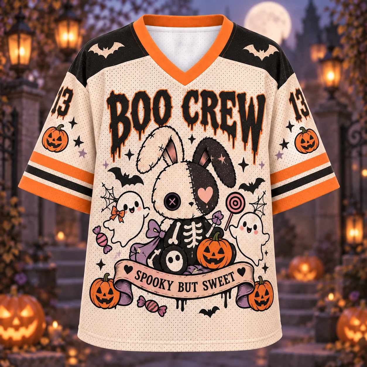 Halloween Spooky Skeleton Shirt Pumpkin Bat TShirt Retro Tee Front Back Halloween Graphic Tee Shirts Halloween Party Tops Gifts