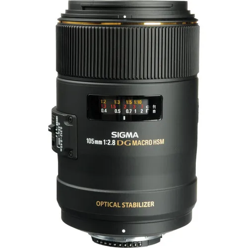 Sigma 105mm F2.8 EX DG OS HSM Macro Lens Full Frame 105mm F2.8 Macro Lens For Canon Mount or Nikon Mount