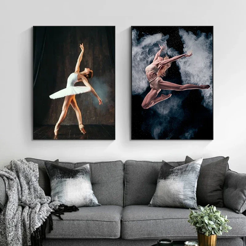 الرقص الحديث النقي الباليه جدار الفن الحد الأدنى طباعة قماش اللوحة الملصقات لغرفة المعيشة ديكور المنزل الحديث