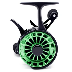 CAMEKOON Inline Ice Fishing Reel 3.2:1 High Speed Graphite Frame Aluminum Spool Magnetic drop speed Left/Right Hand Winter Coil