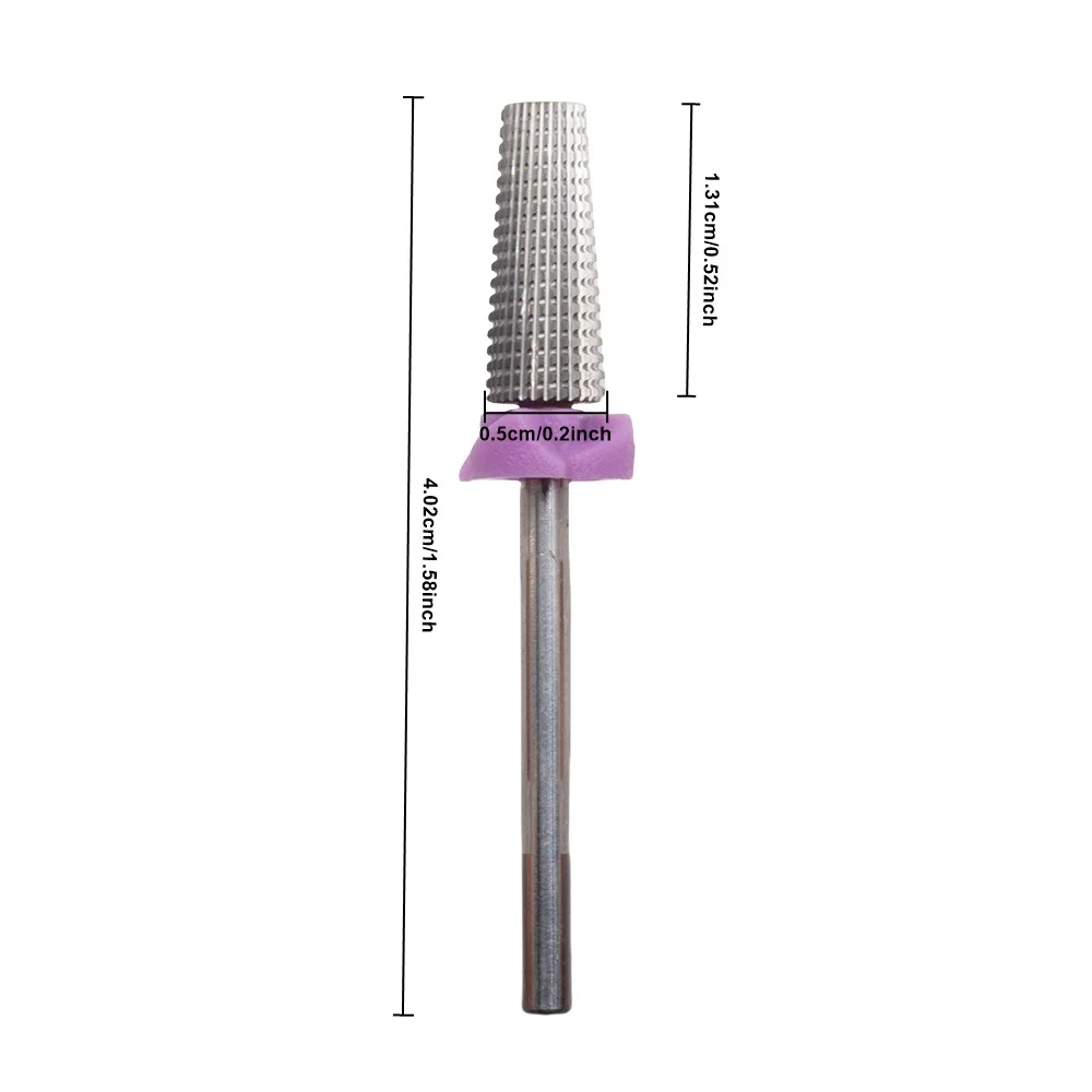 1pc 3XF Mini Spiral Carbide Nail Drill Bit, Tungsten Steel Nail Sanding Head for Electric Manicure Machine, Professional Acrylic