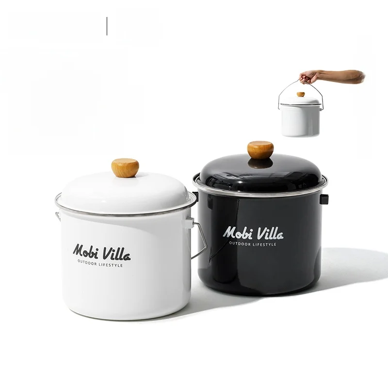 mobi-garden-pentola-sospesa-in-smalto-da-5l-di-grande-capacita-per-campeggio-e-picnic-utensili-da-cucina-per-celebrazioni-all'aperto