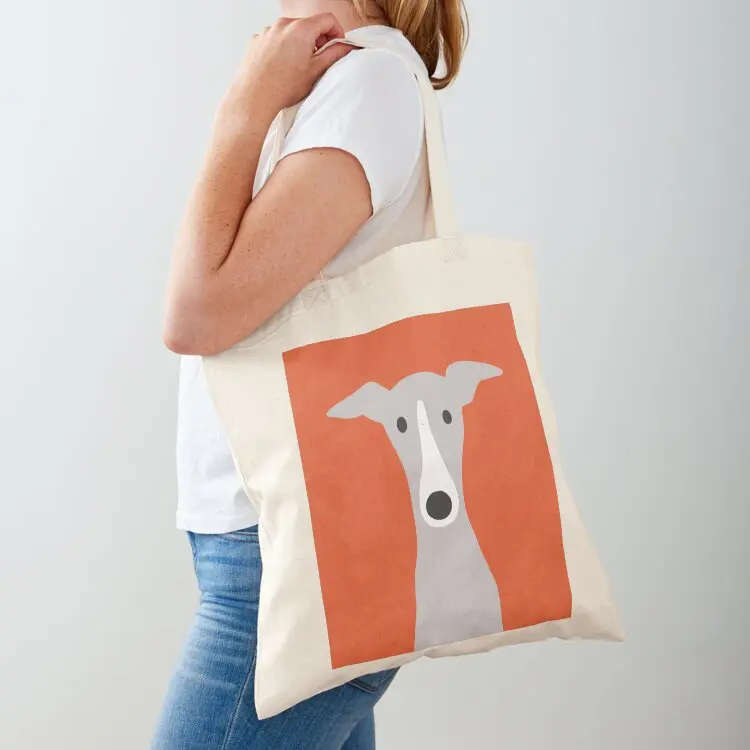 Greyhound Italian Greyhound Cute Whippet Dog Tote Bag reusable shopping bags tote bag canvas Women's tote bag