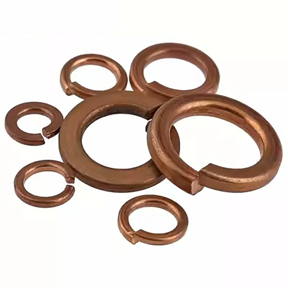 

4-60pcs M3 M4 M5 M6 M8 M10 M12 Brass Split Spring Washer Bronze Copper Lock Elastic Gasket GB93 Elastics Anti-loose Washers