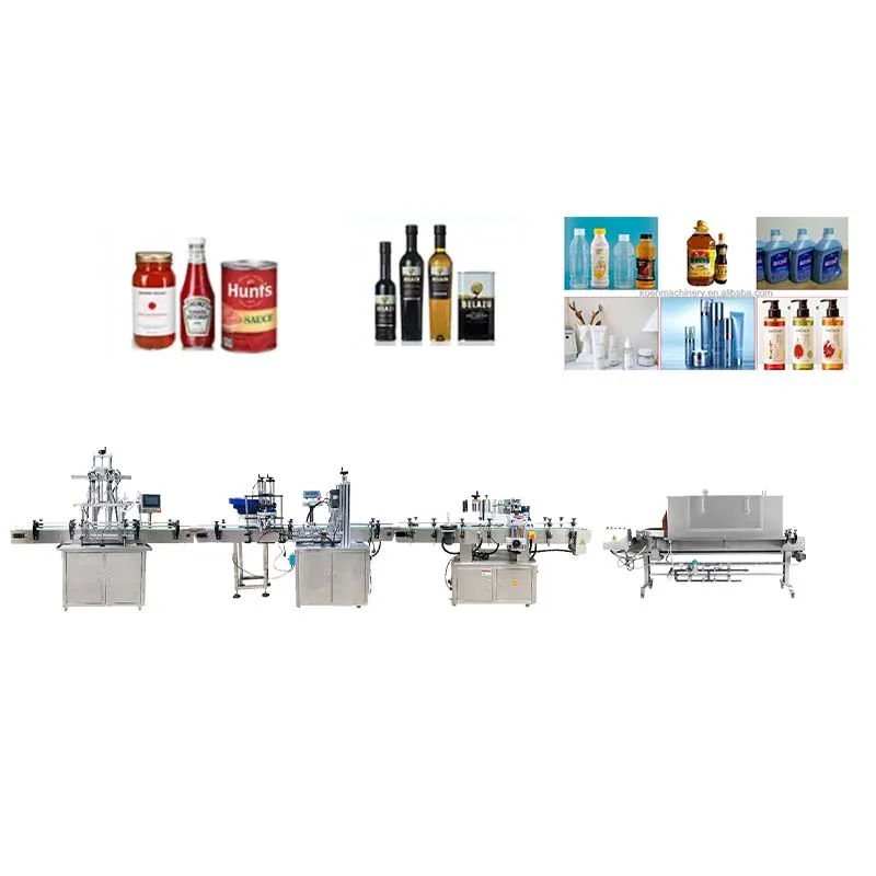 Fully Automatic Filling, Capping, Labeling, and Shrinking Production Line