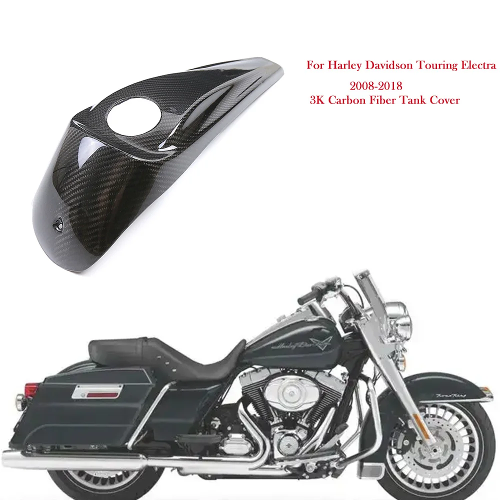 For Harley Davidson Touring Electra Glides Street Road Trike 2008-2018 Motorcycle 3K Carbon Fiber Tank Cover Fairings Kit Parts