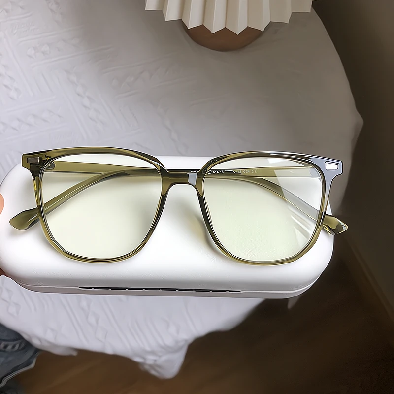 

Acetate Big Face Eyeglass Frame Men Myopia Reading Office Eyewear Square Handmade High Quality Women Myopia Reading Glasses Thin