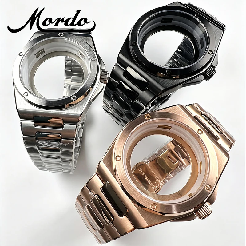 39mm Fit Engineer Style NH34/NH35/NH36 Mechanical Movement Men's Solid Stainless Steel Business Watch Case DIY Watch Accessories