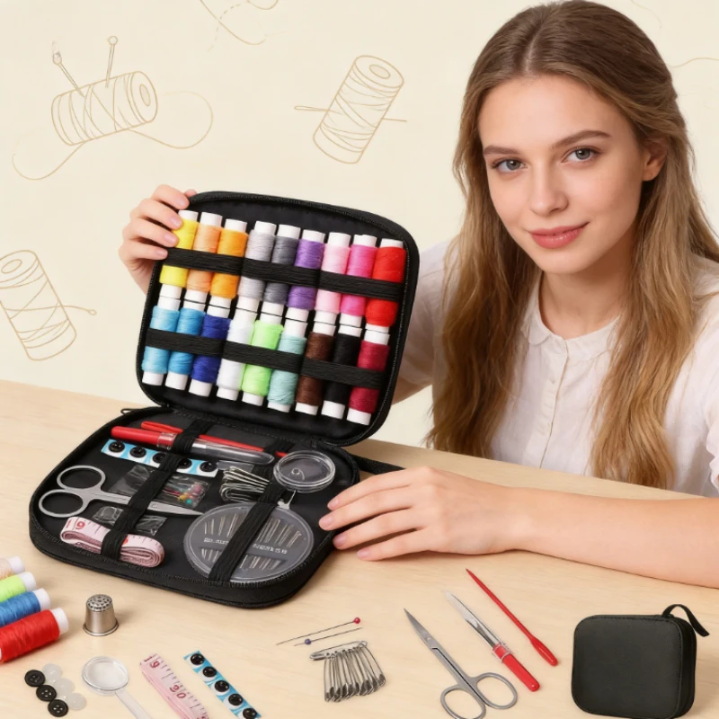 

Multi-Function DIY Sewing Kit Box Complete Sewing Tools Set for Quilting Embroidery