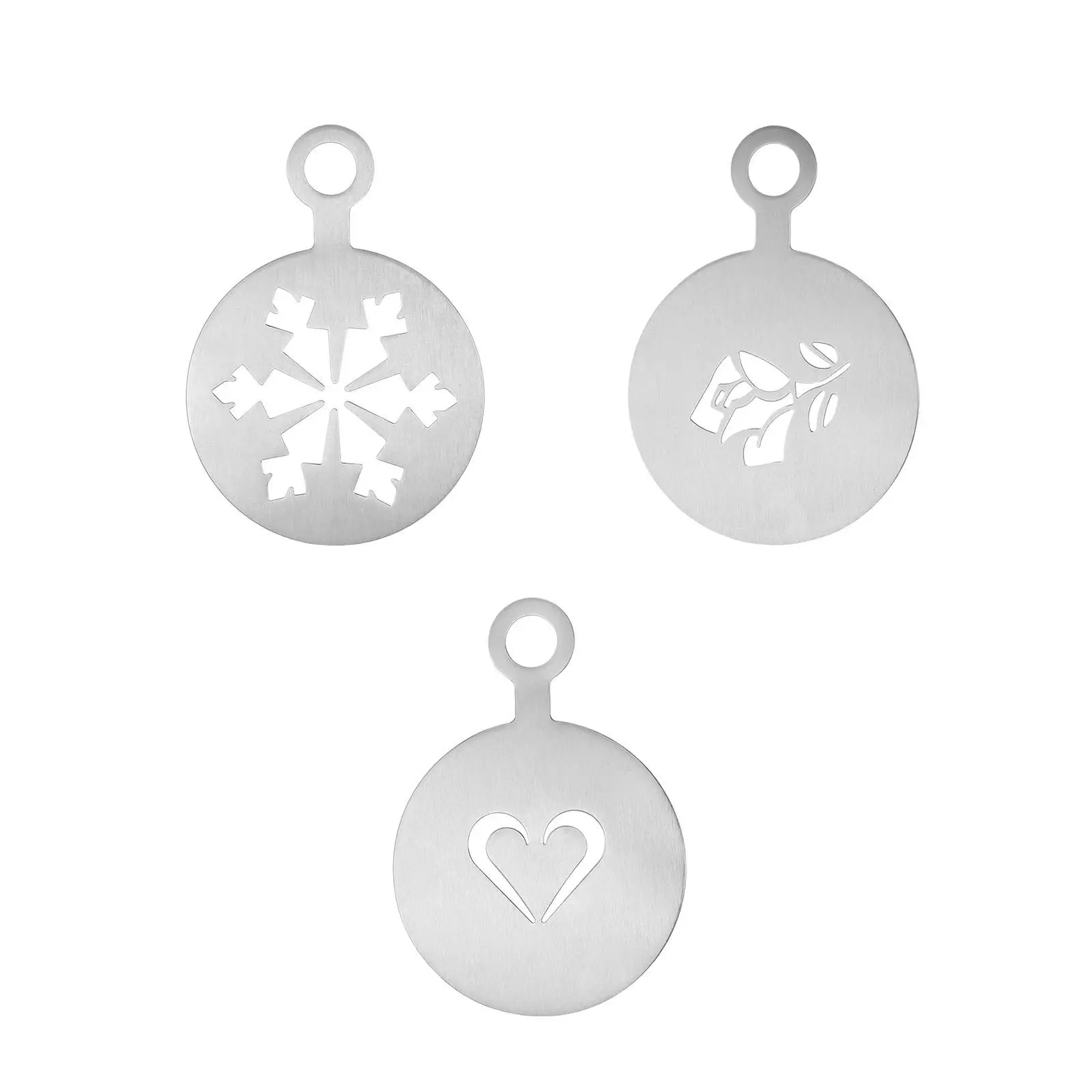 Stainless Steel Coffee Stencils Reusable Cake Decorating Template for Latte Art Cupcake Mousse Hot Chocolate Baking Tool
