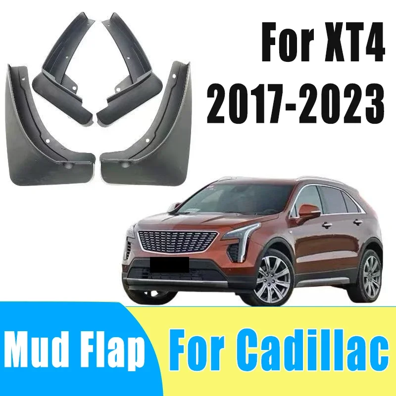 

4pcs Auto Tire Mudguard Waterproof Prevent Mud Splashing Car Mud Flap Fender Trim Accessory For Cadillac XT4 2017-2025 2024 2023