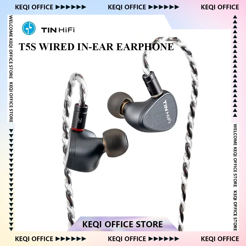 TINHIFI T5S Earphone IEM 10mm Next-generation Ultra-linear Diaphragm Dynamic Driver Detachable 0.78 2Pin Wired in-ear Earbuds