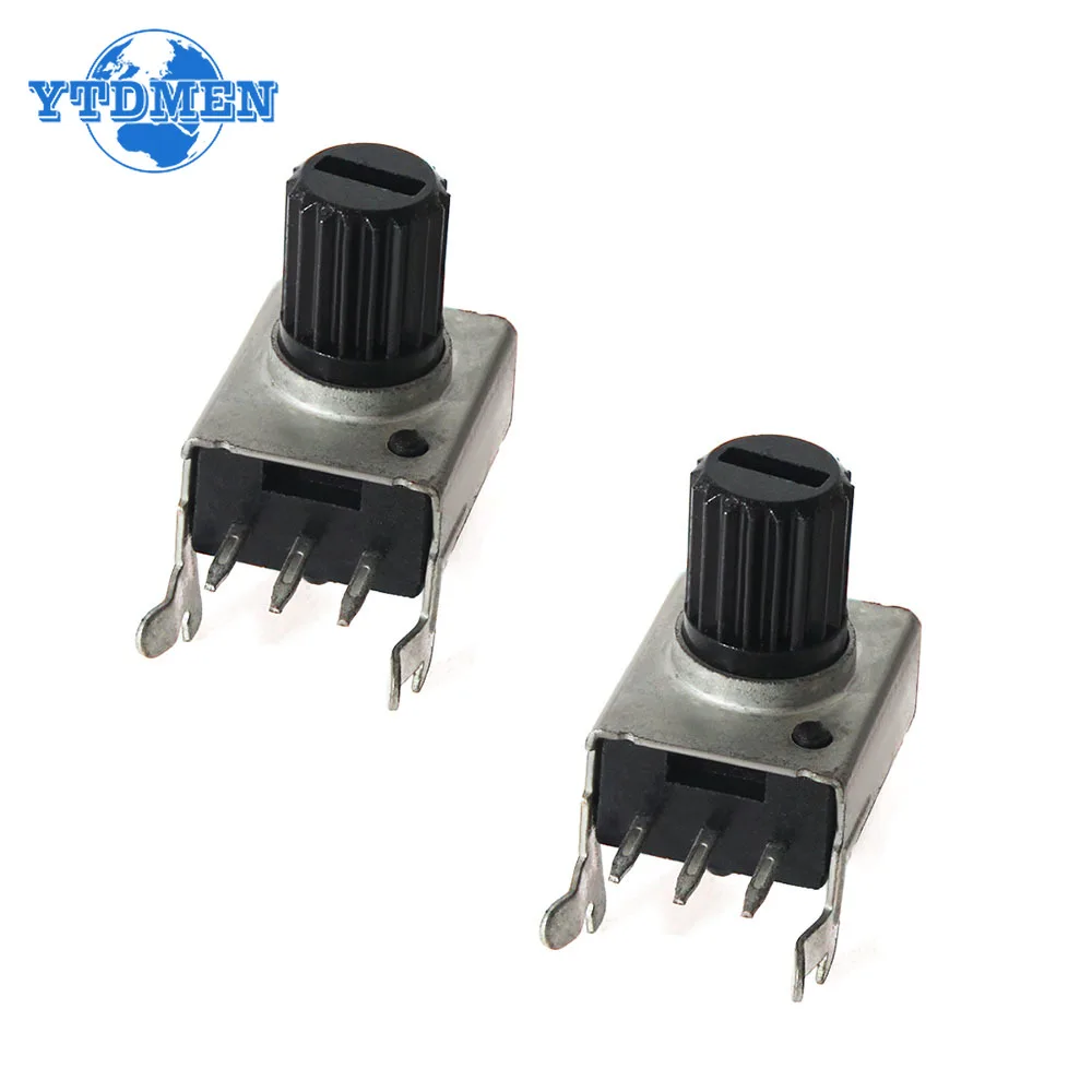 20PCS RV09 Potentiometer Horizontal 7.5MM 0932 Adjustable Resistor 100K 10K 1K 20K 2K 500K 50K 5K 3Pin Potentiometers Kit