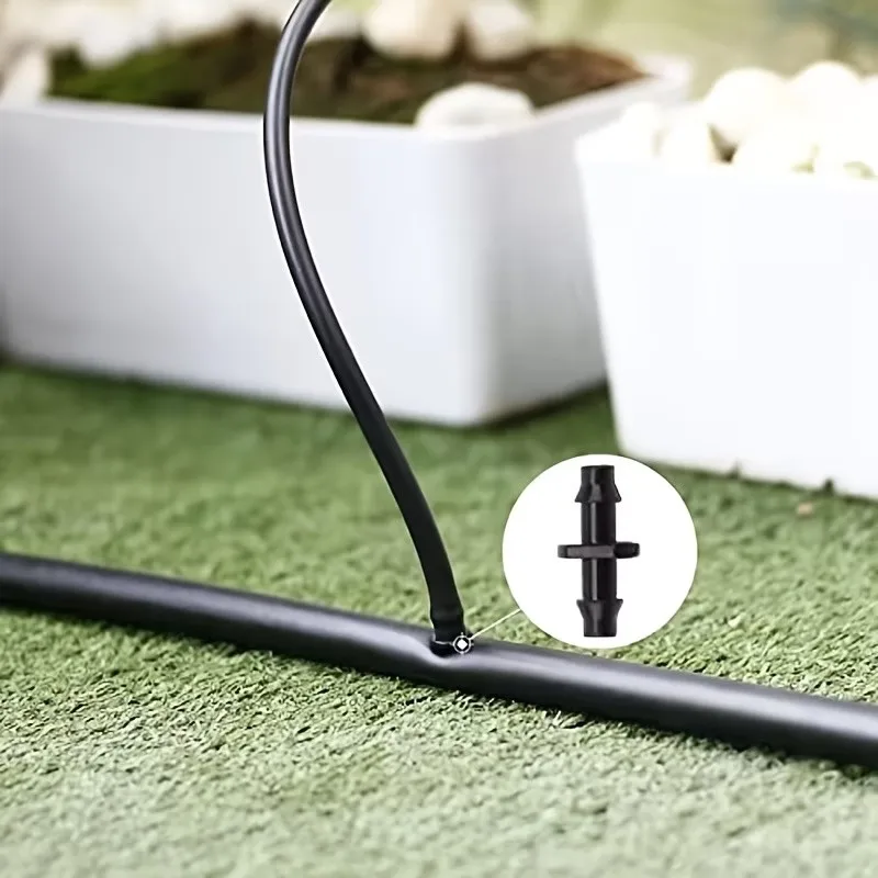 

30 шт. пластиковых фитингов для капельного полива с двойным штуцером, герметичные, безопасные, для сада, балкона, газона, с надежной шипованной конструкцией