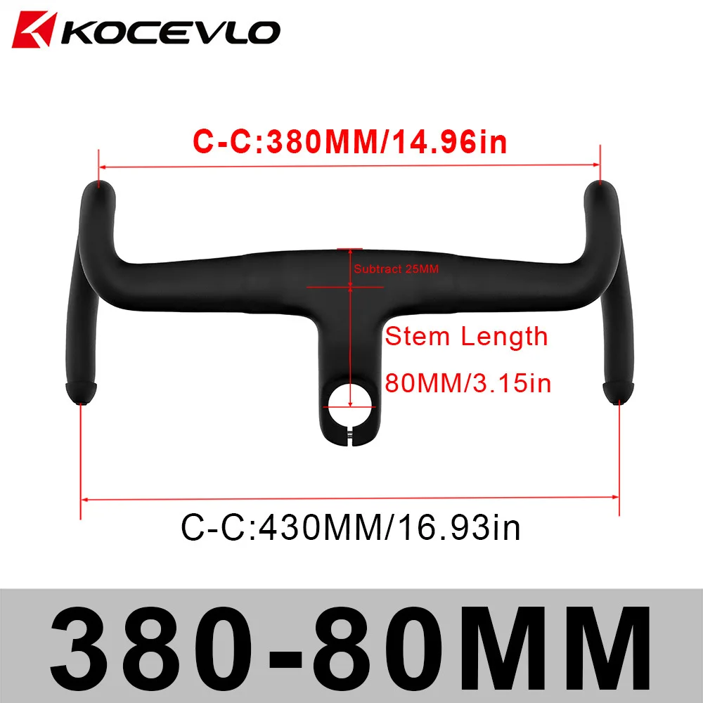 KOCEVLO K05 Full-Carbon Fiber Gravel Integrated One-Piece Drop Handlebar with Fully Internal Routing and Padding image 3