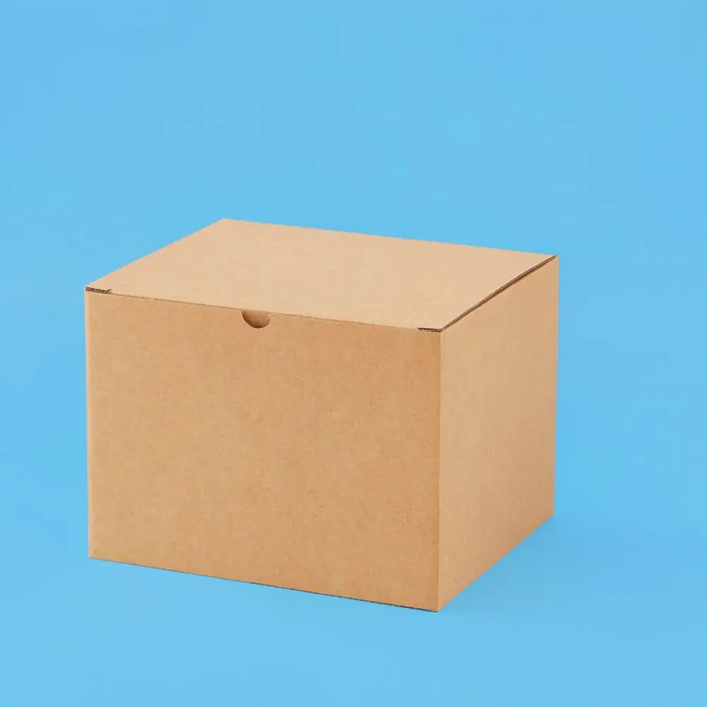 Hardened Kraft Paper Mailing Box Rectangular Shipping Carton Storage Container Protective Packaging For Small Items Gift Goods