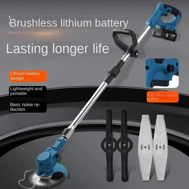 Cordless Lawn Mower Handheld Electric Grass Trimmer Adjustable Garden Tools For Makita No Battery