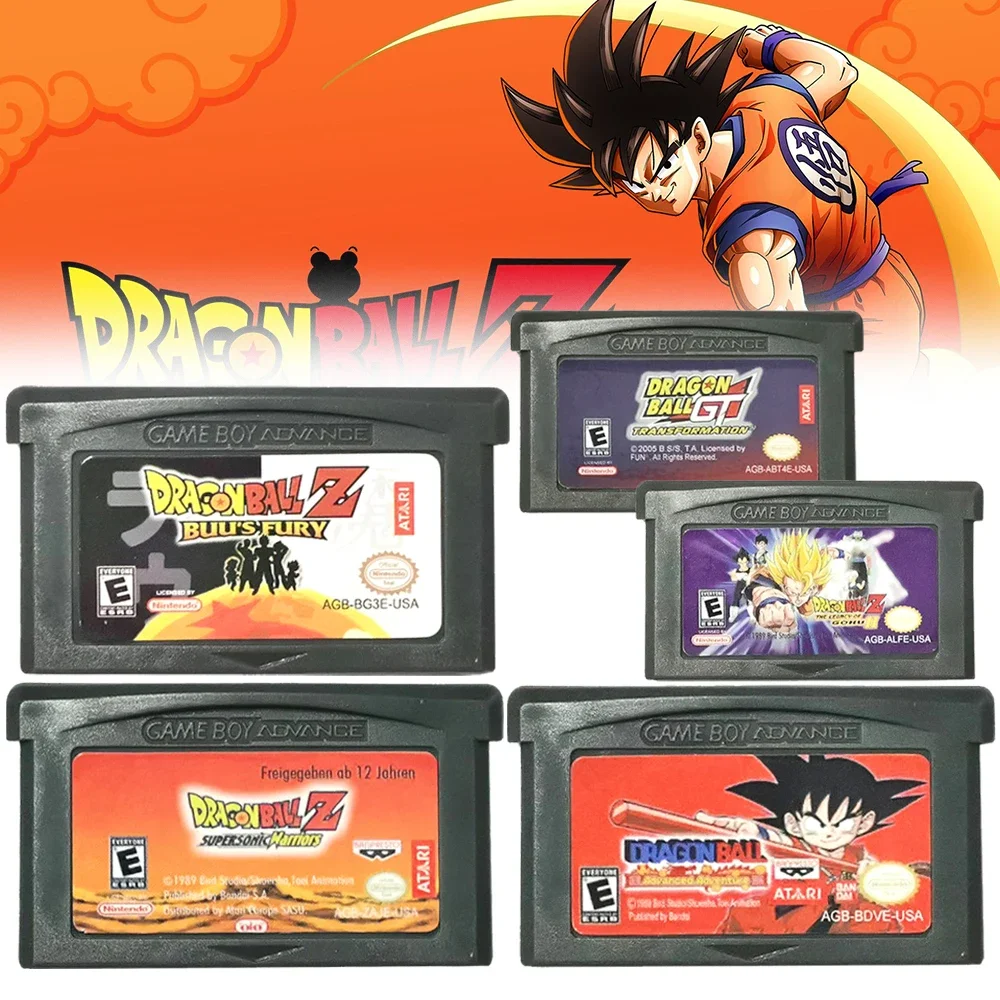 GBA Game Cartridge 32 Bit Video Game Console Card Dragon Ball Series Advanced Adventure Supersonic Warriors Buu\'s Fury for GBA