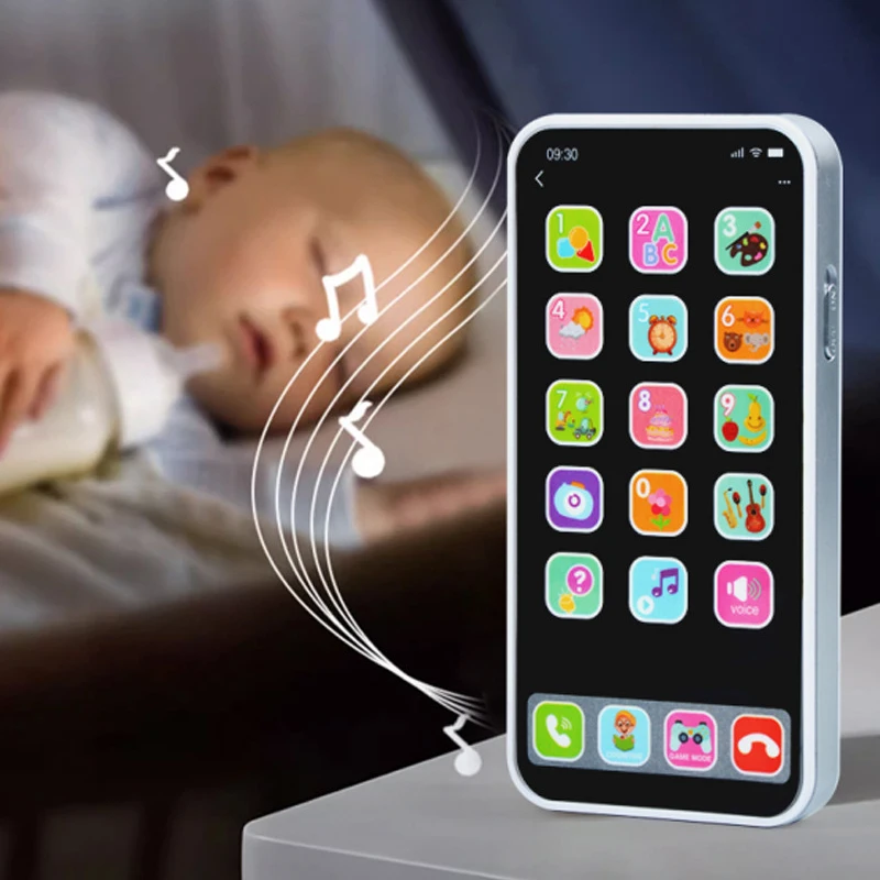 Brinquedos infantis para celular, Luzes do bebê, Música Touch Screen Simulation, Máquina de Aprendizagem Precoce, Presente Infantil, Quente