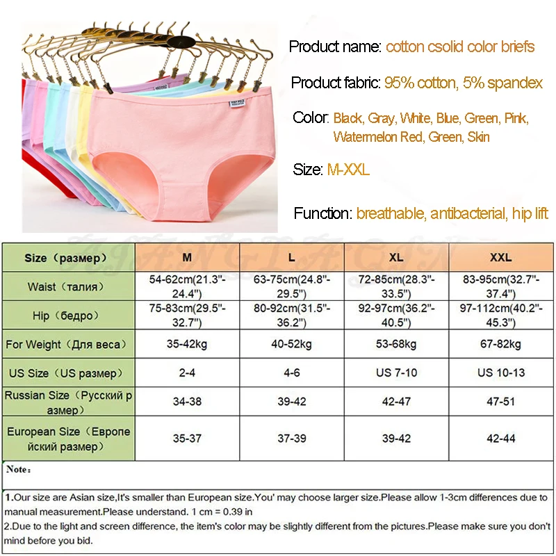 6PCS Women Panties Cotton Breathable Briefs Plus Size Female Underwear Sexy Lingeries Calcinha Cueca Lovely Girls Shorts Pantys